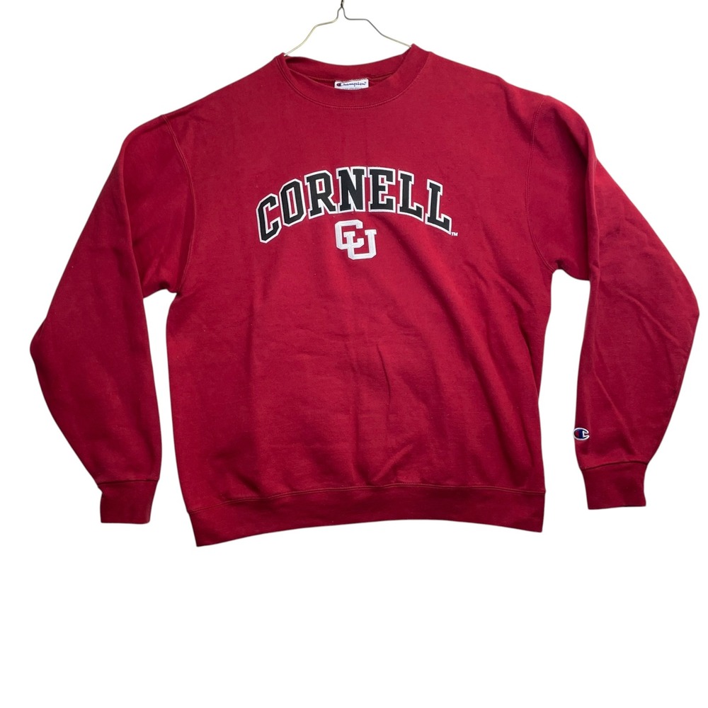 Champion Cornell University Sweatshirt Mens Large Red Crewneck CU Logo